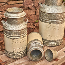 Load image into Gallery viewer, Small Galvanized Milk Jug Planter in Cream