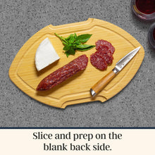 Load image into Gallery viewer, Flip, Serve & Store™ Football Charcuterie Board with Lid