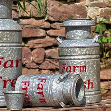 Load image into Gallery viewer, Small Galvanized Milk Jug Planter in Cream
