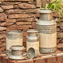 Load image into Gallery viewer, Small Galvanized Milk Jug Planter in Cream
