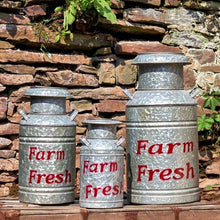 Load image into Gallery viewer, Small Galvanized Milk Jug Planter in Cream