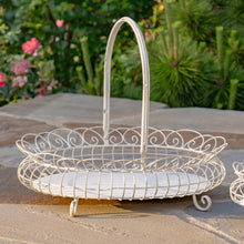 Load image into Gallery viewer, Large Freestanding Garden Basket in Verdi Green - Antique Bronze