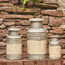 Load image into Gallery viewer, Small Galvanized Milk Jug Planter in Cream