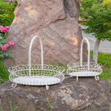 Load image into Gallery viewer, Large Freestanding Garden Basket in Verdi Green - Antique Bronze
