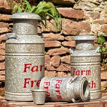 Load image into Gallery viewer, Small Galvanized Milk Jug Planter in Cream
