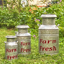 Load image into Gallery viewer, Small Galvanized Milk Jug Planter in Cream
