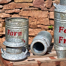 Load image into Gallery viewer, Small Galvanized Milk Jug Planter in Cream
