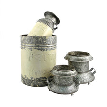 Load image into Gallery viewer, Small Galvanized Milk Jug Planter in Cream
