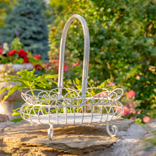 Load image into Gallery viewer, Large Freestanding Garden Basket in Verdi Green - Antique Bronze
