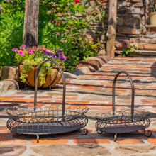 Load image into Gallery viewer, Large Freestanding Garden Basket in Verdi Green - Antique Bronze
