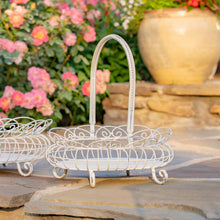 Load image into Gallery viewer, Large Freestanding Garden Basket in Verdi Green - Antique Bronze
