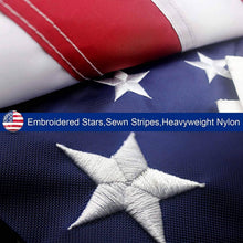 Load image into Gallery viewer, 2x3 ft. American Flag Outdoor Heavy Duty Embroidered Stars USA Flag Sewn Stripes Fade Resistance Brass Grommets All Weather UV.: 2x3FT
