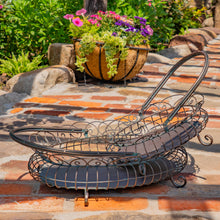 Load image into Gallery viewer, Large Freestanding Garden Basket in Verdi Green - Antique Bronze
