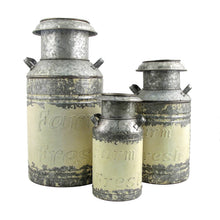 Load image into Gallery viewer, Small Galvanized Milk Jug Planter in Cream
