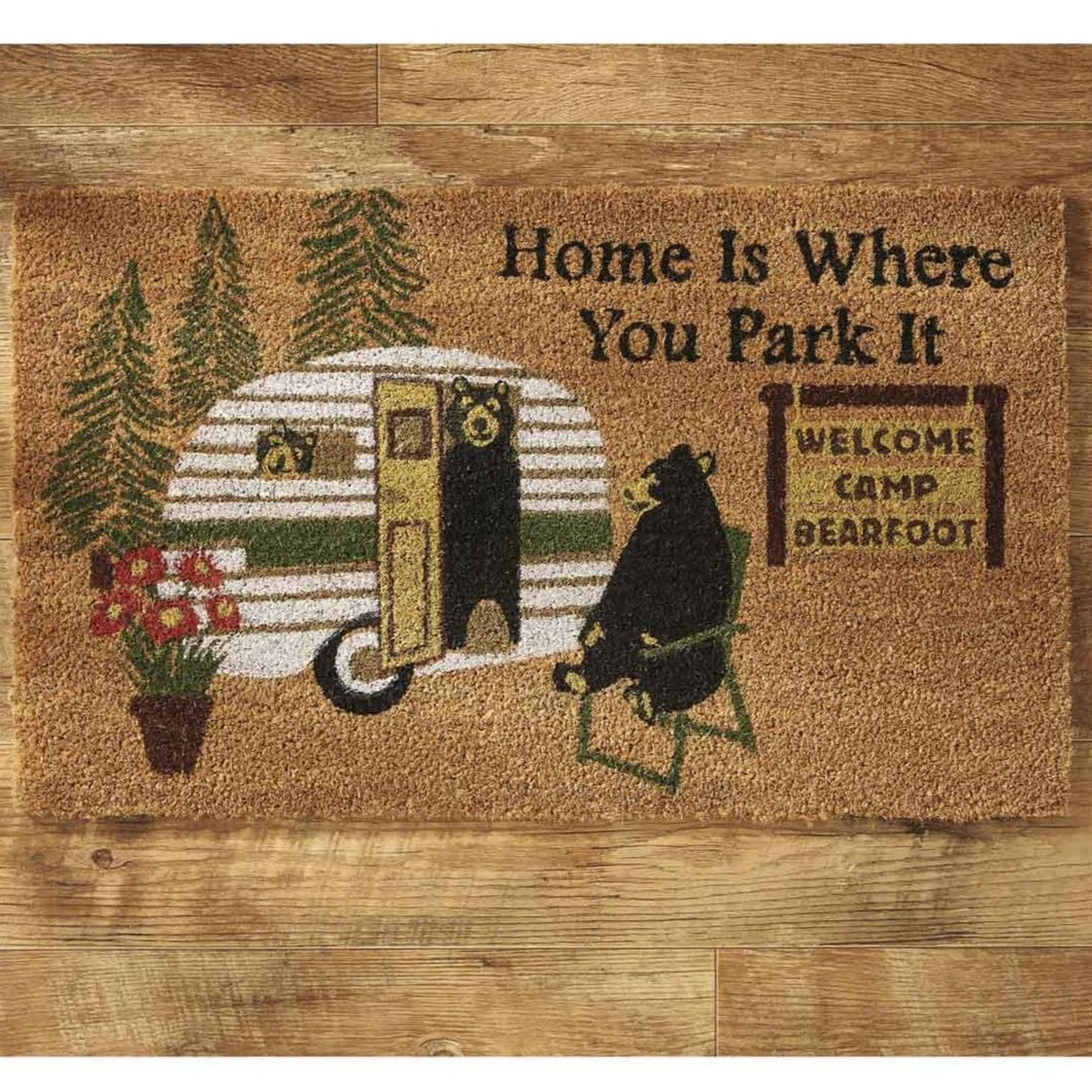 Home Is Where You Park Door Mat