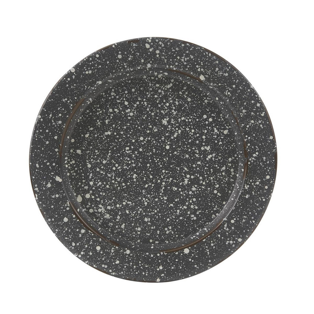 Granite Gray Enamelware Salad Plate - Set of 4