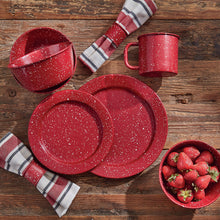 Load image into Gallery viewer, Granite Red Enamelware Salad Plate - Set of 4
