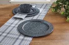 Load image into Gallery viewer, Granite Gray Enamelware Charger - Set of 4
