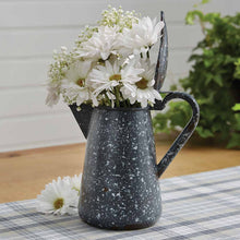 Load image into Gallery viewer, Granite Gray Enamelware Pitcher With Lid
