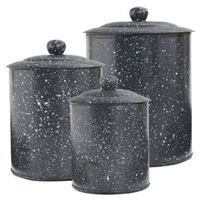 Load image into Gallery viewer, Granite Enamelware Canisters Set - Gray
