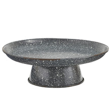 Load image into Gallery viewer, Granite Gray Enamelware Cake Pedestal
