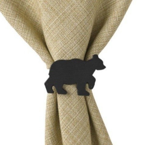 Bear Napkin Ring - Black