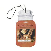 Load image into Gallery viewer, Yankee Candle Classic Car Jar Hanging Air Freshener, Leather Scent
