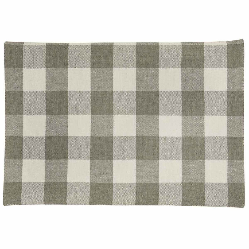 Wicklow Check Backed Placemat - Dove - Set of 4