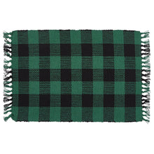 Load image into Gallery viewer, Wicklow Check Placemat - Forest - Set of 4
