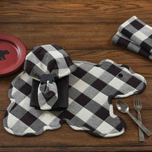 Load image into Gallery viewer, Wicklow Bear Placemat - Black &amp; Cream - Set of 2
