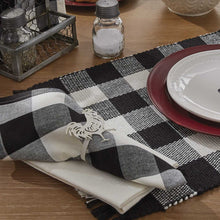 Load image into Gallery viewer, Wicklow Check Napkin - Black &amp; Cream - Set of 4
