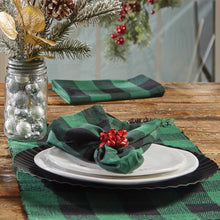 Load image into Gallery viewer, Wicklow Check Napkin - Forest - Set of 4
