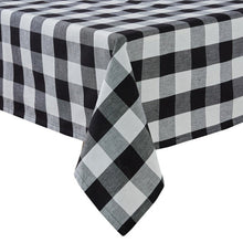 Load image into Gallery viewer, Wicklow Check Tablecloth - Black &amp; Cream
