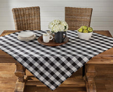Load image into Gallery viewer, Wicklow Check Tablecloth - Black &amp; Cream
