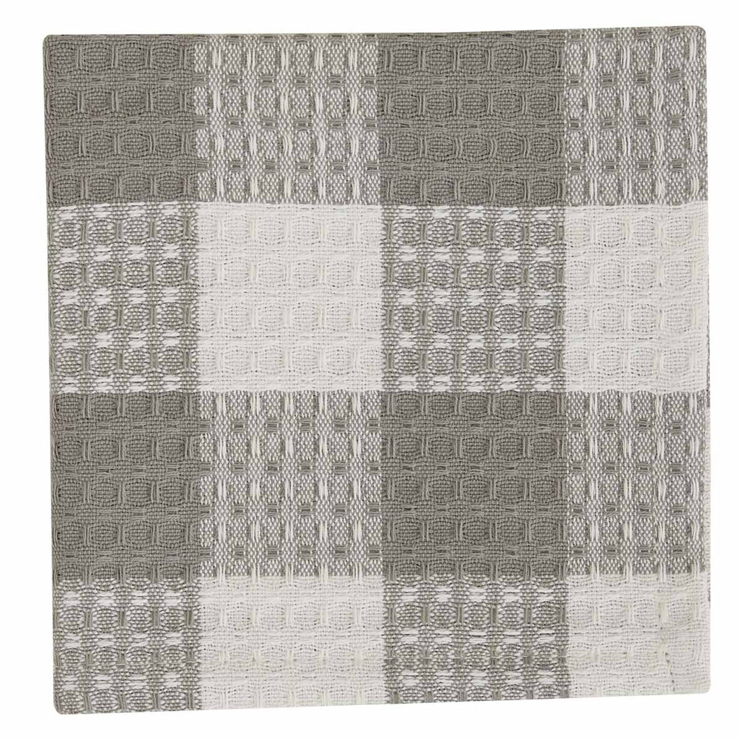 Wicklow Check Dishcloth - Dove - Set of 6