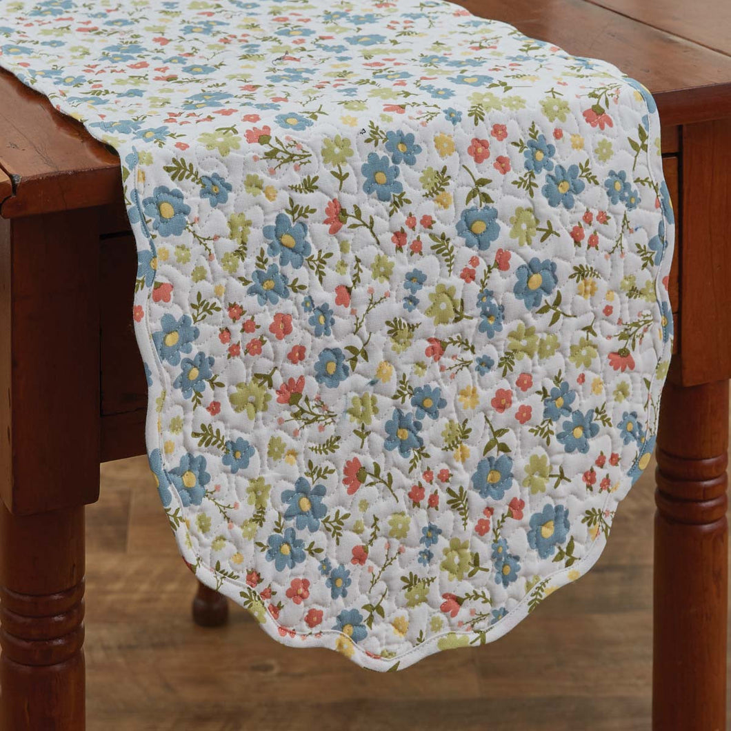 Bloom Print Quilted Table Runner - 54