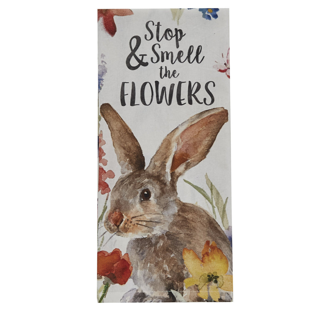 Enchantment Print Smell the Flowers Dishtowel - Set of 2