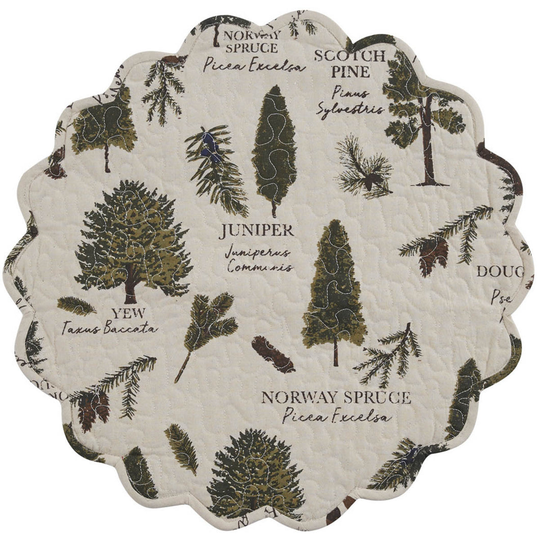 Fir Tree Round Placemat - Set of 6