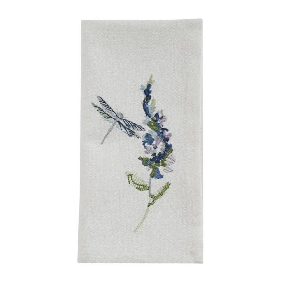 Garden Sketchbook Embroidered Napkin - Set of 4