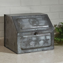Load image into Gallery viewer, Star Metal Bread Box - Galvanized
