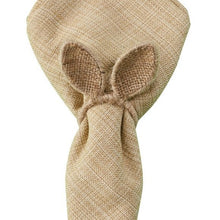 Load image into Gallery viewer, Burlap Bunny Ears Napkin Ring - Set of 4
