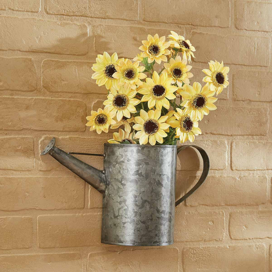 Watering Can Wall Pocket - Galvanized