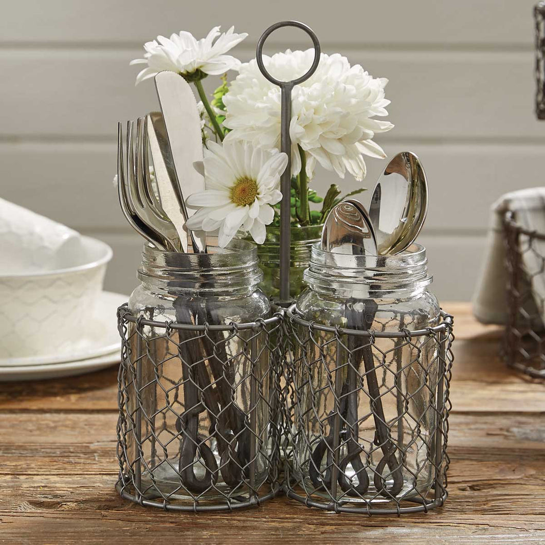 Mason Jar Utensil Caddy