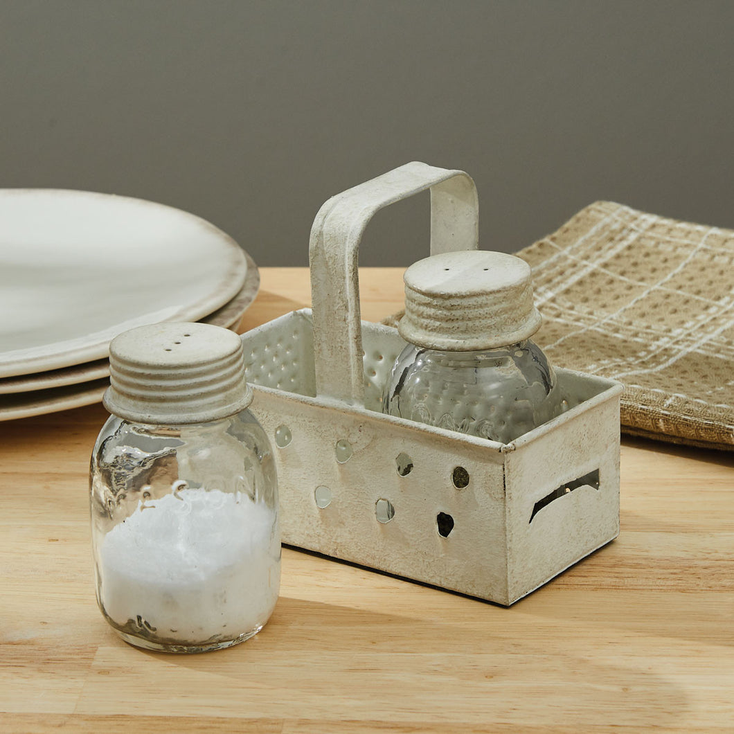 Grater Caddy with Mason Jar Salt & Pepper Set