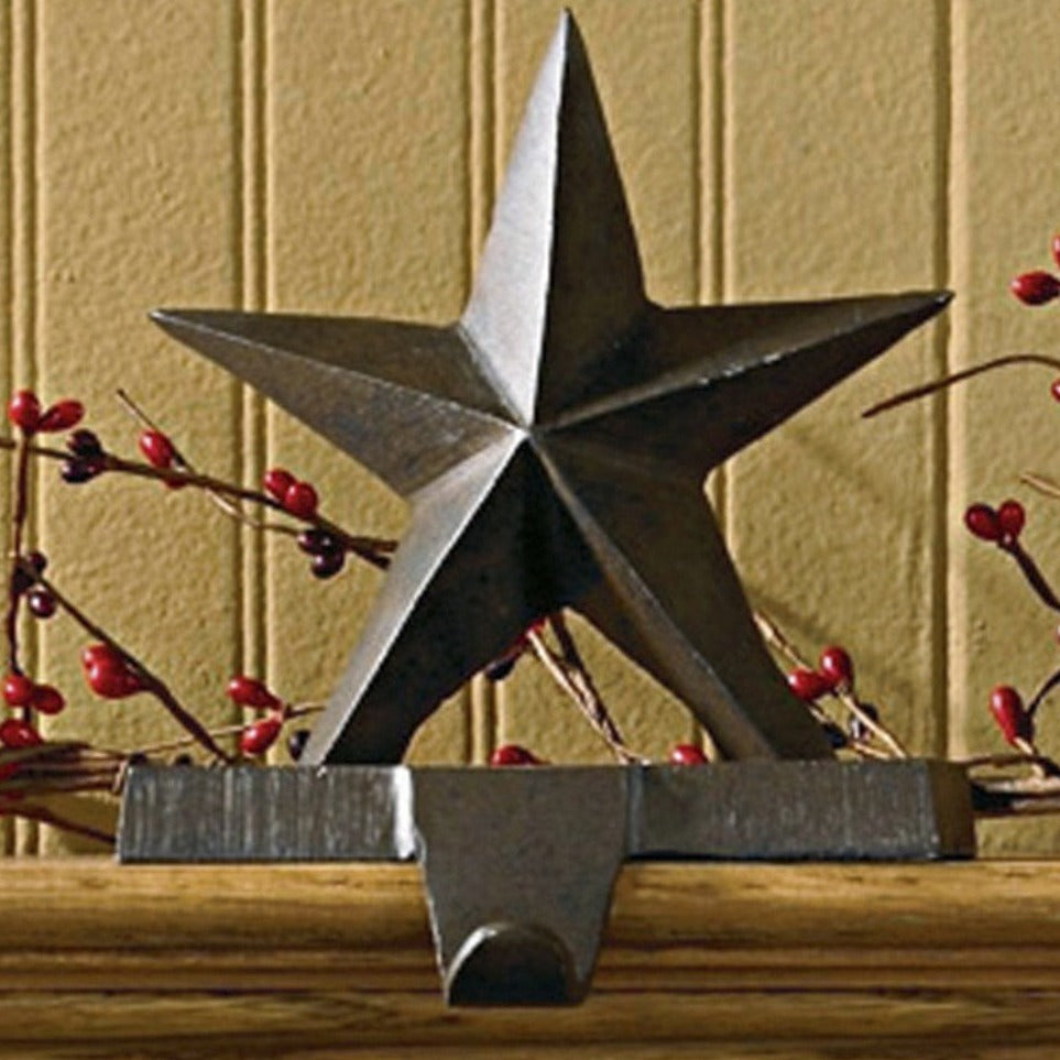 Star Stocking Hanger - Iron Finish - Set of 2