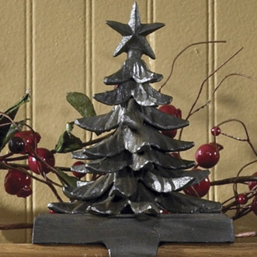 Christmas Tree Stocking Hanger - Iron Finish - Set of 2