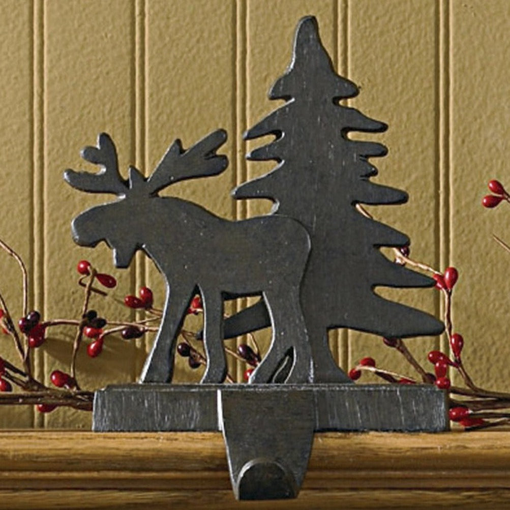 Moose & Tree Stocking Hanger - Set of 2