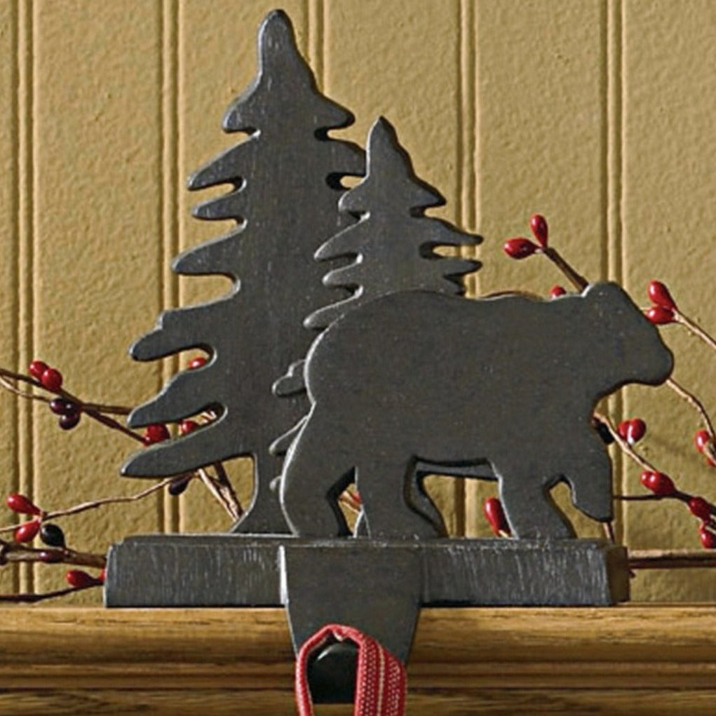 Bear & Tree Stocking Hanger - Set of 2