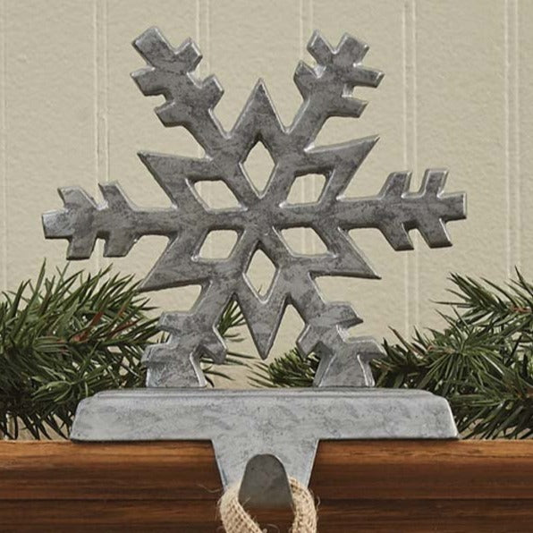 Snowflake Stocking Hanger - Galvanized