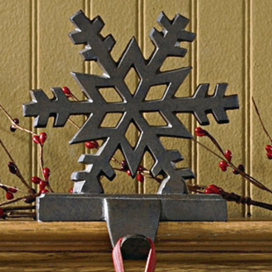 Snowflake Stocking Hanger - Iron - Set of 2